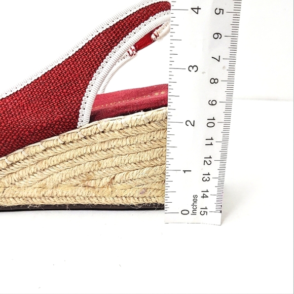 Naturalizer Sherene wedge espadrille sandals. Dark red/maroon. 7.5 M - Picture 8 of 12